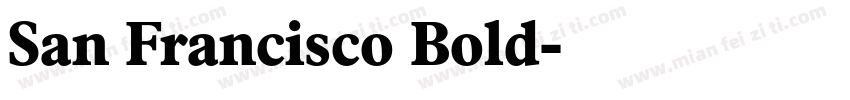 San Francisco Bold字体转换